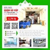 ✅  Cần bán gấp nhà 57m2, 4PN, gần Nhà Thiếu Nhi Gò Vấp - Giá tốt